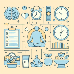 ภาพสัญลักษณ์สุขภาพและการทำสมาธิ