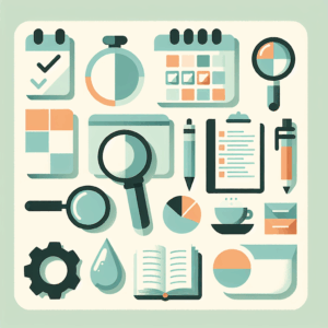 ภาพสัญลักษณ์การจัดการและการวางแผน