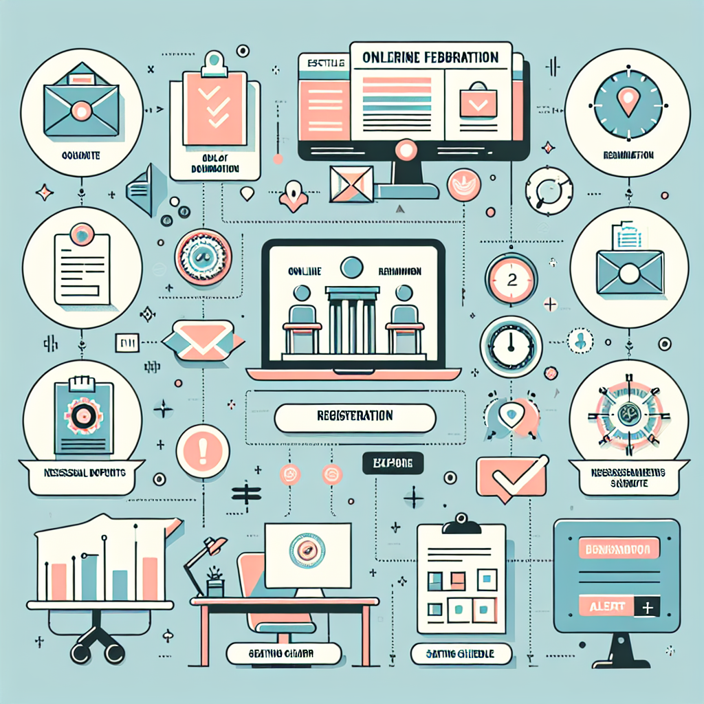 กราฟิกเกี่ยวกับการลงทะเบียนออนไลน์