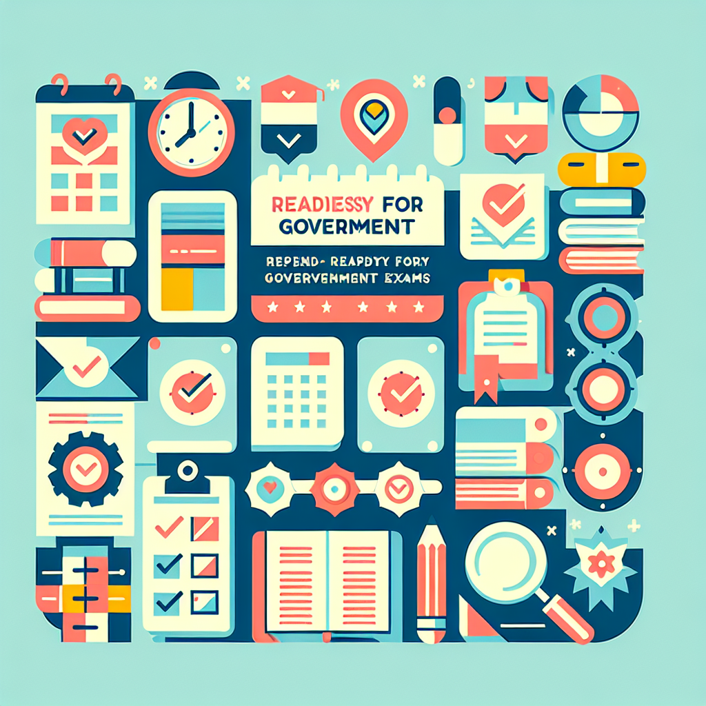 กราฟิกแสดงสัญลักษณ์การเตรียมสอบรัฐบาล