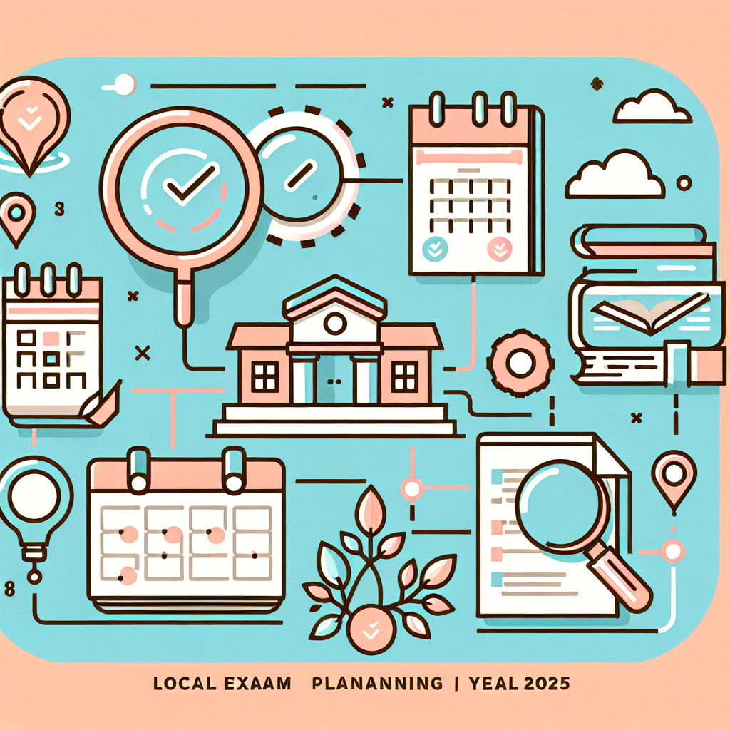 สัญลักษณ์การวางแผนการสอบท้องถิ่น 2025