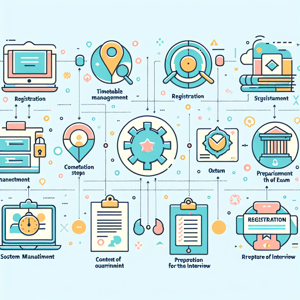 แผนผังการจัดการการลงทะเบียนและการสอบ