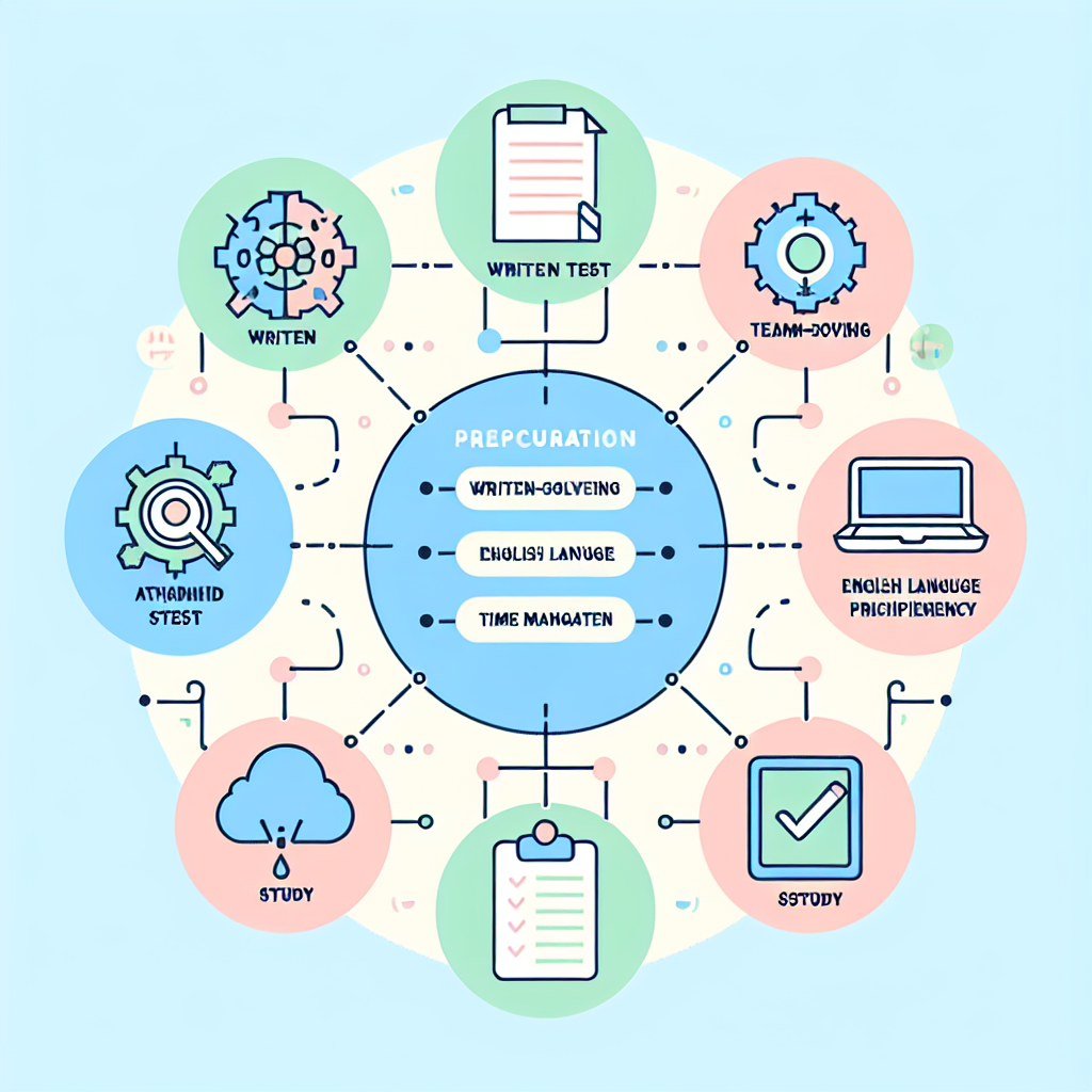 แผนภาพการเตรียมตัวสำหรับการสอบภาษาอังกฤษ
