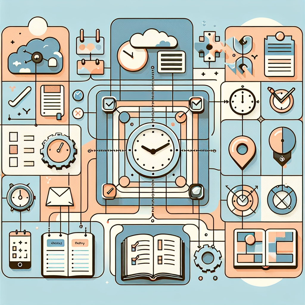 กราฟิกแสดงข้อมูลการบริหารเวลาและการจัดการ