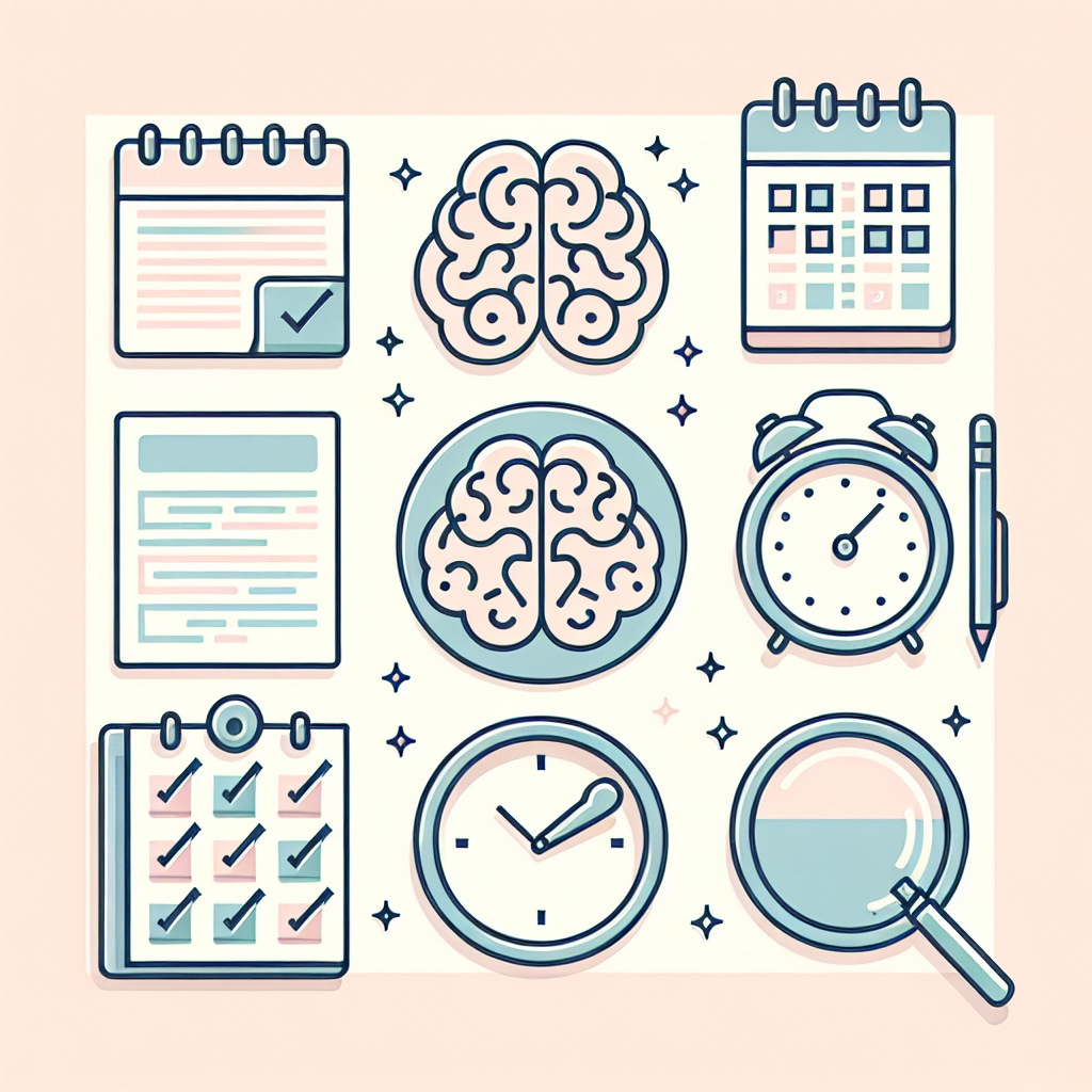 ภาพสัญลักษณ์เกี่ยวกับการวางแผนและการศึกษา