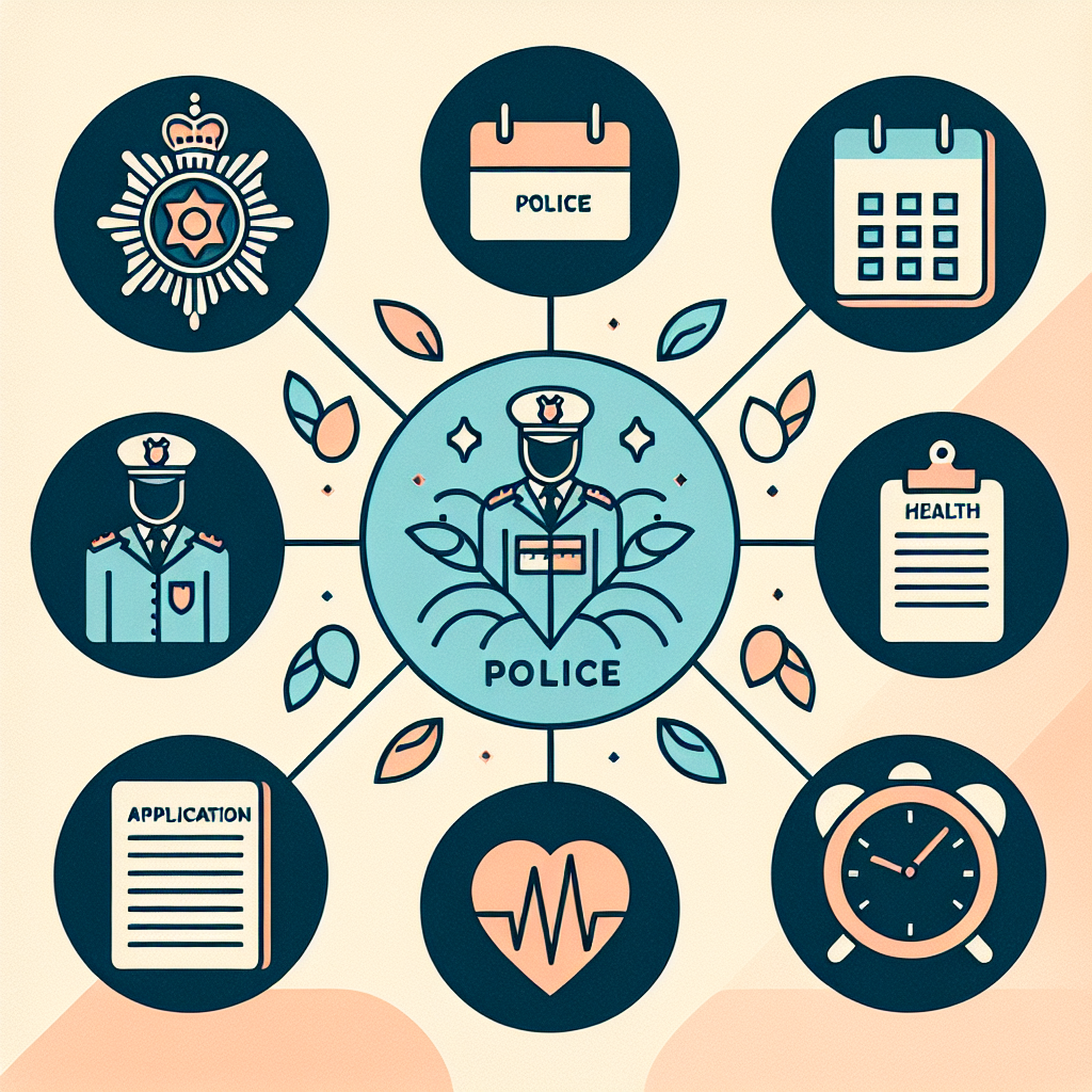 ภาพแสดงสัญลักษณ์เกี่ยวกับตำรวจและบริการต่างๆ