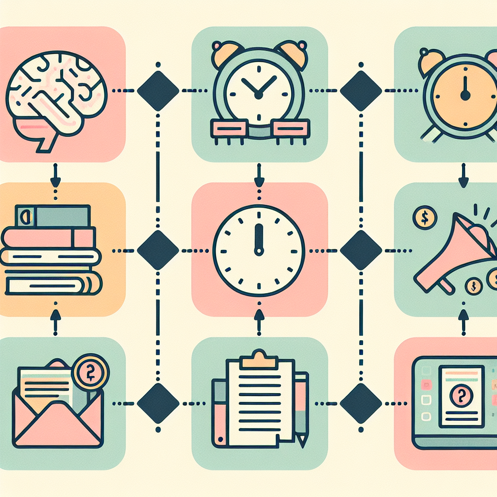 แผนภาพแสดงขั้นตอนการจัดการเวลาและงาน