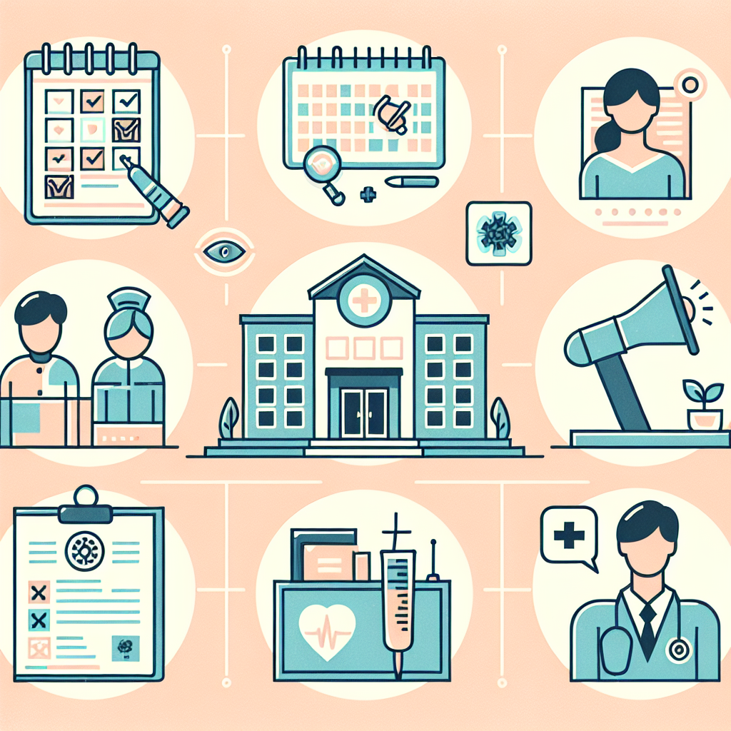 Icons representing healthcare and hospital services